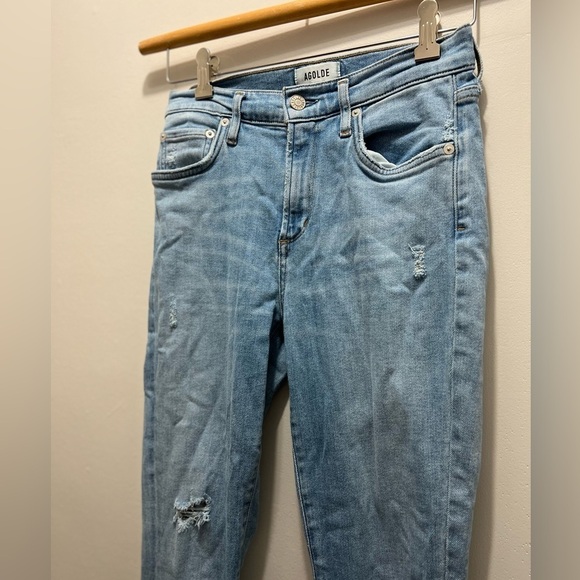 Agolde Sophie Mid Rise Ankle Jeans light wash, size 27 - Picture 4 of 8